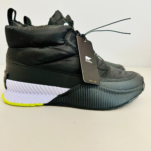 SOREL OUT N' ABOUT PUFFY PUFFER ZIP WATERPROOF INSULATED BOOTS BLACK - Picture 3 of 11